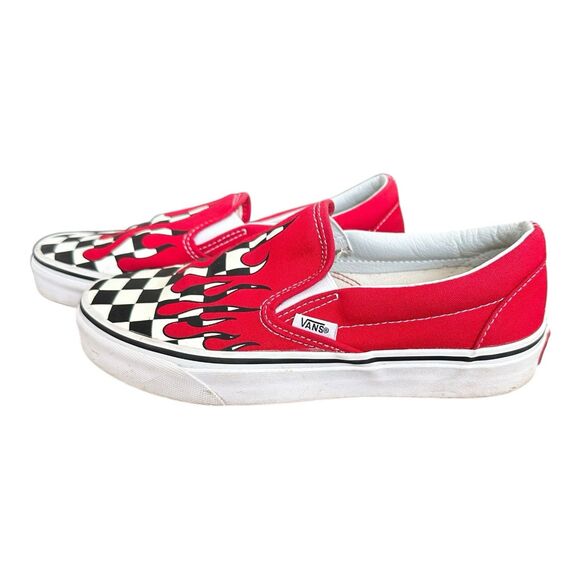 Vans Flame Checkerboard Slip-On Sneakers - Picture 2 of 5